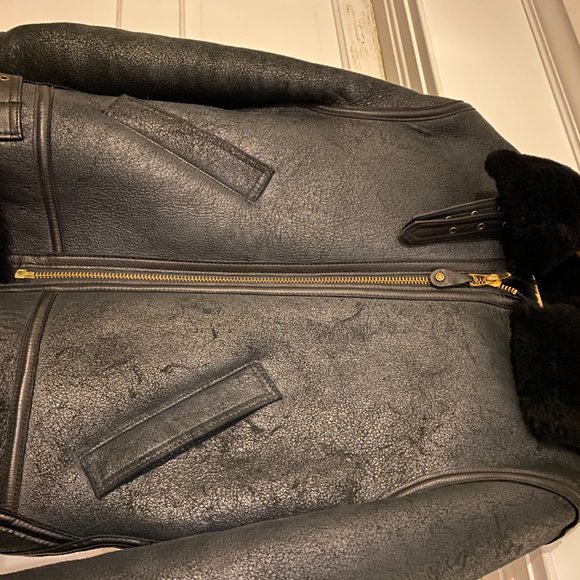 Schott Classic B-3 Sheepskin Leather Bomber Jacket - Picture 9 of 9